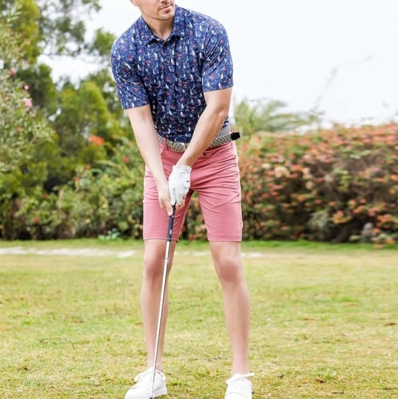 Men's Golf Polo Shirts Performance Moisture Wicking Dry Fit - Picture 3 of 7